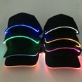 thumbnail image 4 of Ludlz Led Baseball Hat Luminous Cap Fashion Unisex Solid Color Christmas Party Peaked Adjustable Sports Travel Glow Caps Sun at Night Stage, 4 of 6