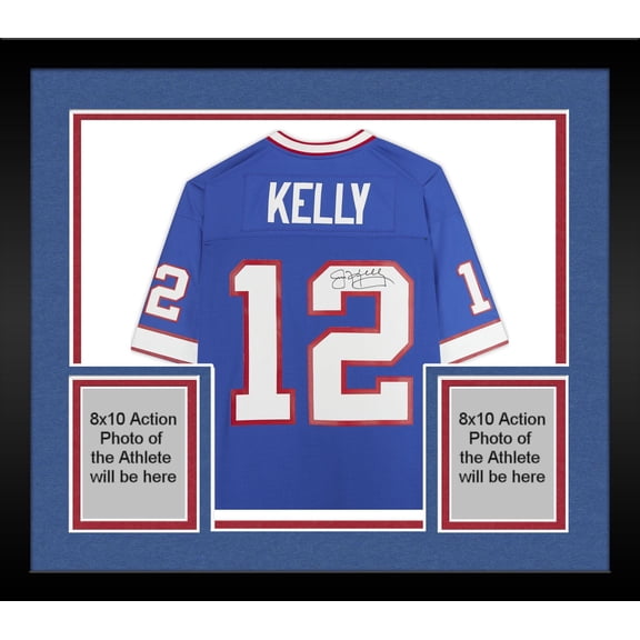 Framed Jim Kelly Buffalo Bills Autographed Mitchell & Ness Replica Blue Jersey - Fanatics Authentic Certified