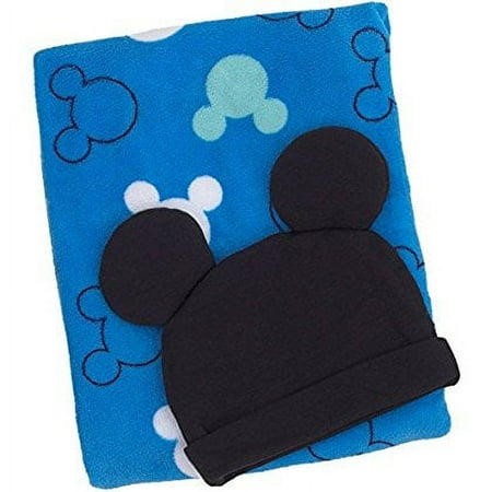 Disney Baby Mickey Mouse Blanket/Beanie Gift Set