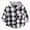 A88-Black, variant on 6-7 Years Little Boys Hooded Plaid Shacket Button Down Flannel Shirt Jacket Outerwear