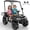 Black, variant on East doll 24V Kids Golf Cart, 2 Seater Power Ride on UTV with Ceiling&Rear Bed, 4WD Electric Car with Remote Control, Music/Story/Bluetooth, 3-8Y, White