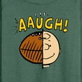 thumbnail image 3 of Peanuts - C Brown Half Football Head - Women's Lightweight French Terry Long Sleeve Shirt, 3 of 6