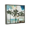 thumbnail image 3 of Stupell Industries Rustic Vacation Palm Trees Graphic Art Luster Gray Floating Framed Canvas Print Wall Art, Design by Sophie 6, 3 of 6