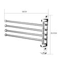 Fichiouy Bathroom Towel Holder 4 Bar Wall Mounted Towel Rack Swivel