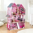 thumbnail image 4 of KidKraft 65944 3 Level Bella Dollhouse with 16 Different Fun Accessories, Pink, 4 of 9