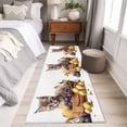 thumbnail image 5 of 2x6 Washable Runner Rug, Cute Cat Non-Slip Hallway Runner for Entryway Kitchen Bedroom, and Fruits Purple Grapes Indoor Carpet Runner Floor Mat, 5 of 9