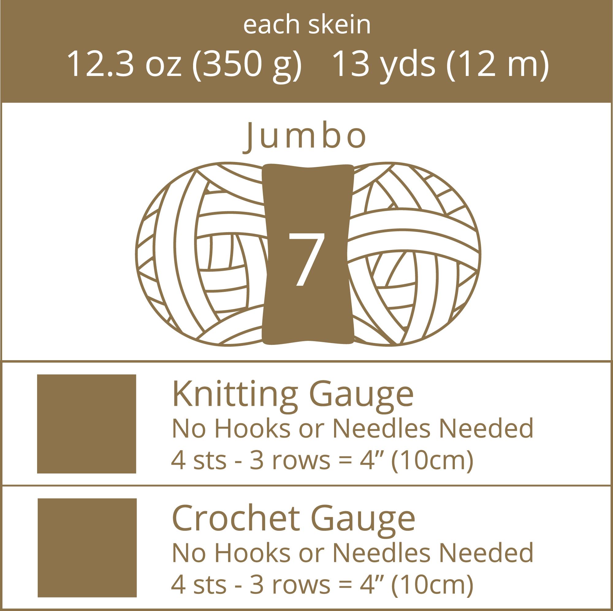 Crafted by Catherine Grey Chunky Loop Jumbo Yarn, 13 yards, 12.3oz/350g (2 Pack)
