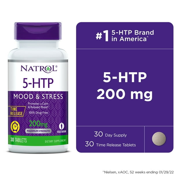 Natrol 5HTP 200mg, Mood and Stress, Maximum Strength, Time Release