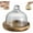 Natural Wood, variant on Cake Stand with Glass Lid, Charcuterie Display with Clear Dome Lid and Wooden Base, Mini Dessert Display Stand for Cheese, Appetizers, Cakes, Holiday and Party Tables.