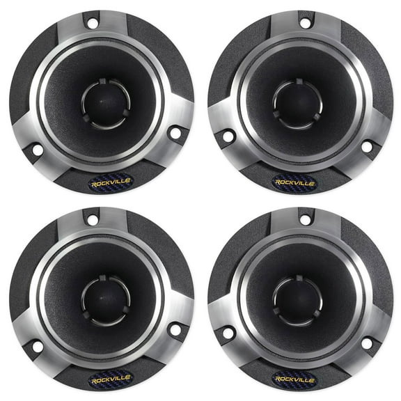 (4) Rockville RT5 2.8" Aluminum Car/Pro Tweeters w Titanium Diaphragm Kapton VC