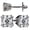 14k gold post - white, variant on 14K Solid Gold Posts & Sterling Silver Asscher Cut CZ Stud Earrings Hypoallergenic, 4mm 0.75cttw - Platinum