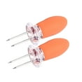 thumbnail image 1 of kurtrusly 2 Pcs Brochette de Maïs Barbecue Fourchette de Maïs Brochette de BBQ en Acier Inoxydable avec Poignées en Silicone, Orange, 1 of 8