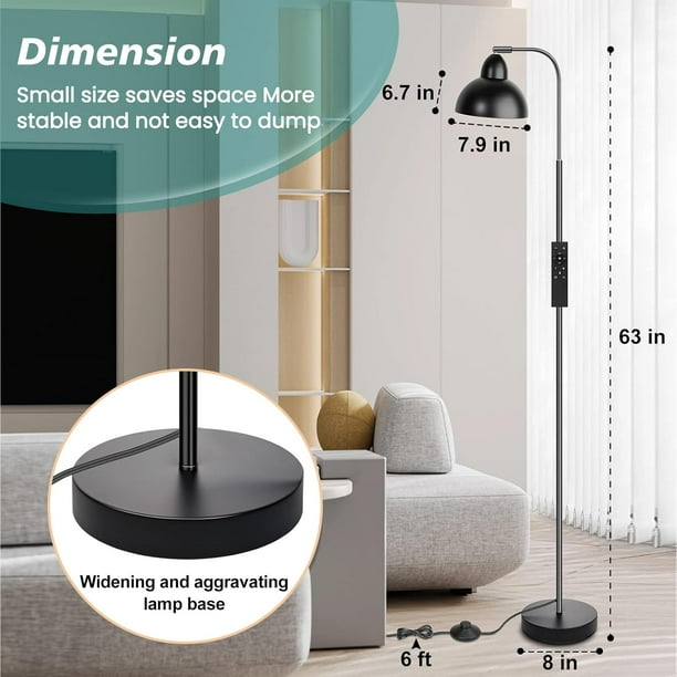 Small floor best sale reading lamp