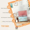 thumbnail image 4 of Qaba Toy Box with Lid, Toy Chest Storage Organizer for Bedroom, Pink, 4 of 9