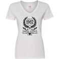 thumbnail image 3 of Inktastic Born in 1962 Limited Edition Women's V-Neck T-Shirt, 3 of 5