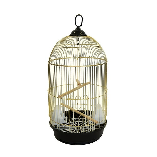 YML A1594 Bar Spacing Round Bird Cage Large Brass