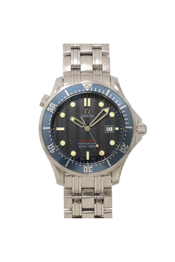 Pre-Owned Omega Seamaster Professional 300 2221 80 Men's Watch, Date, Blue, Quartz