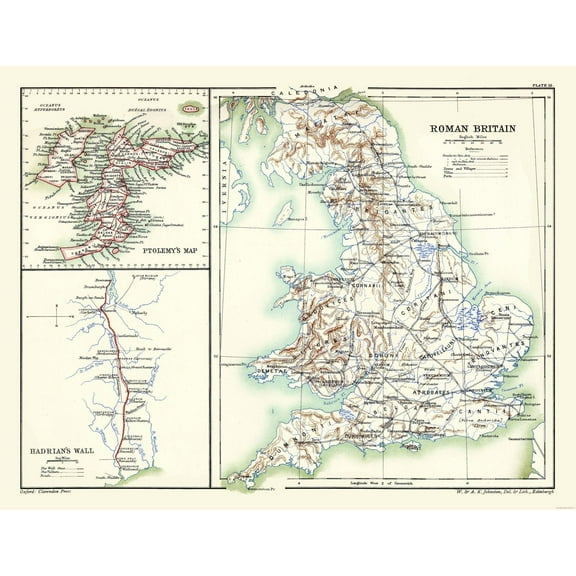 Historic Map - Roman Britain - Poole 1902 - Vintage Wall Art