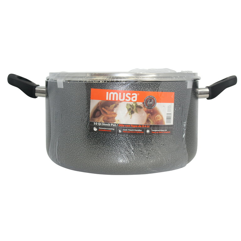 IMUSA IMUSA PTFE Nonstick Hammered Dutch Oven with Glass Lid 10 Quart -  IMUSA