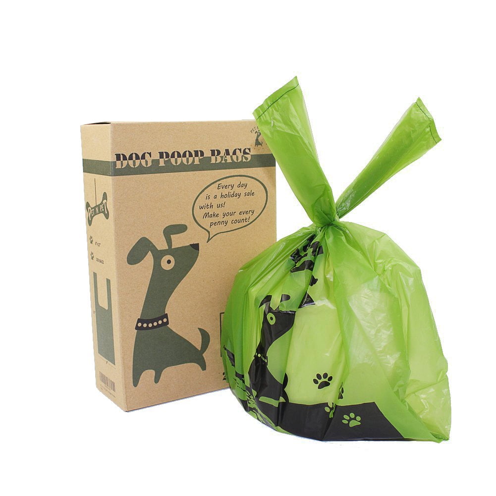 PET N PET Premium Pet Poop Bags 200 Counts Unscented Tie Handle Dog