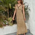 thumbnail image 6 of Textile Burlap Horizontal Background with Natural Texture Dress Summer Street Style Bohemia Long Dresses Female Sleeveless Printed Maxi Dress, 6 of 9