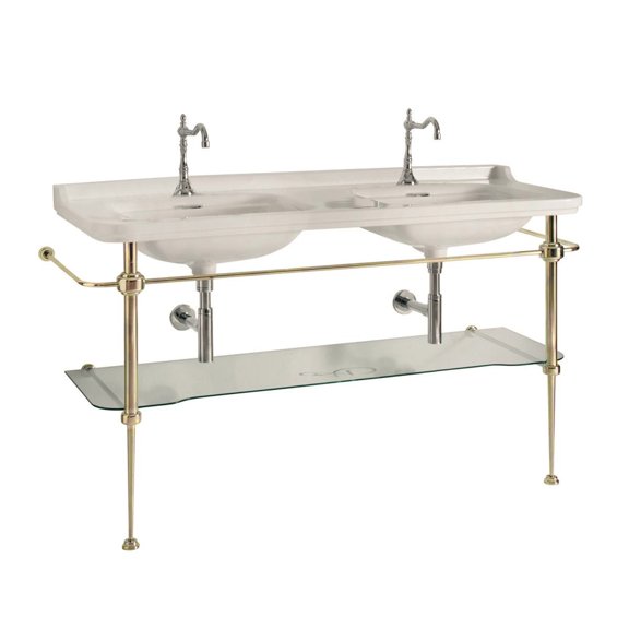Ws Bath Collections Waldorf 4143K2.01 9195K2 Waldorf 59-1/8" Rectangular Brass And Ceramic
