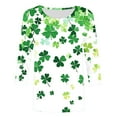 thumbnail image 4 of St. Patrick's Day Sweatshirt Womens Funny Shamrock Clover Long Sleeve Irish Letter Spring Graphic Pullover, 4 of 5