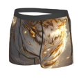 thumbnail image 2 of Daiia Golden White Tiger Men's Underwear Boxer Briefs, Cotton Stretch Moisture-Wicking Underwear-X-Large, 2 of 9