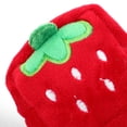 thumbnail image 2 of Monedero de peluche de fresa para niñas, monedero pequeño con llavero, adorable monedero para mujer, monedero kawaii con abalorio colgante., 2 of 8