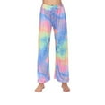 thumbnail image 3 of Wide Leg Pants for Women High Waist Drawstring Tie-Dye Pajama Pants Casual Loose Fit Yoga Workout Lounge Trousers, 3 of 8