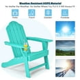 thumbnail image 6 of Costway 4PCS Patio Adirondack Chair Weather Resistant Garden Deck W/Cup Holder Turquoise, 6 of 7
