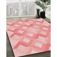 thumbnail image 2 of Ahgly Company Indoor Round Patterned Bean Red Area Rugs, 5' Round, 2 of 6