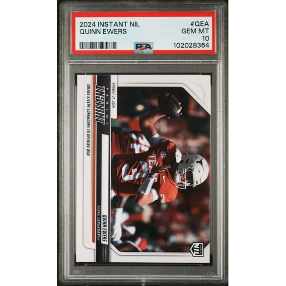Graded 2024 Panini Instant NIL Quinn Ewers #QEA Rookie RC Football Card PSA 10 Gem Mint