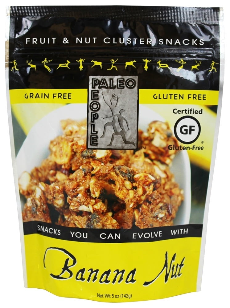 Paleo People Gluten-Free Fruit & Nut Cluster Snacks Banana Nut 5 oz. by Paleo People