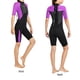 thumbnail image 4 of Naiovety Traje de buceo cálido de alta eficiencia a prueba de frío de nailon estilo de manga corta trajes de baño transpirables traje de neopreno Deportes acuáticos Mujer Morado L Naiovety OD020693-22, 4 of 6