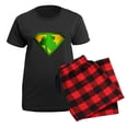 thumbnail image 5 of CafePress - Super Shamrock Women's Dark Pajamas - Women's Short Sleeve Print T-Shirt and Pants Dark Cotton Pajama Set, 5 of 7