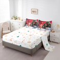thumbnail image 5 of Manfei Christmas Santa Claus 7-Piece Twin Bedding Sets,Kawaii Xmas Tree Bedding Comforter Set,Happy New Yaer Sheet Sets For Girls Boys,Microfiber Bedroom Decor Reversible, 5 of 8