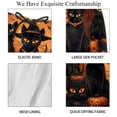thumbnail image 4 of luoweisi Men's Beach Shorts Quick Dry Swim Trunks with Mesh Lining Halloween Black Cat L, 4 of 5