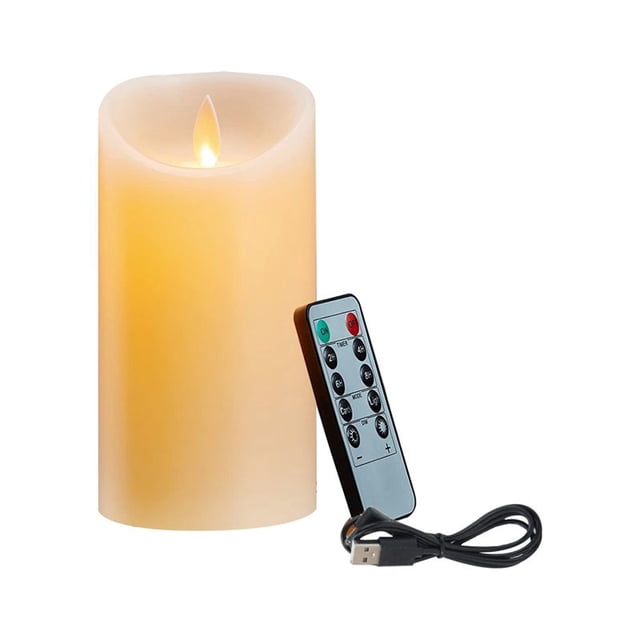 Velas LED, Velas Parpadeantes Sin Llama, Velas Recargables, Velas de Real con Control Remoto, 12,5 Cm A