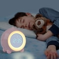 thumbnail image 5 of Reloj despertador digital LED para niños, lámpara luminosa, luz nocturna para niños y niñas, día y noche, volumen ajustable, función de repetición, carga USB., 5 of 5