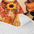 thumbnail image 5 of Homewish Labrador Pumpkins Bed Spread Queen,Hello Fall Print Queen Coverlet Set,Orange,Autumn Leaf Decor,3-Piece, 5 of 7