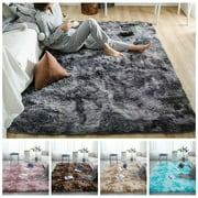 Plush Area Rug 15.7inx23.6in Non-Slip Soft Rectangle Fluffy Carpets for Living Room Bedroom Playing Room,Coffee