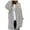 Grey, variant on Women's Reversible Plush Cardigan Jacket, Mid-Length Double-Sided Coat, Loose Fit Warm Outerwear, Pocketed Winter Coat, Fall Winter Cardigan White XXL