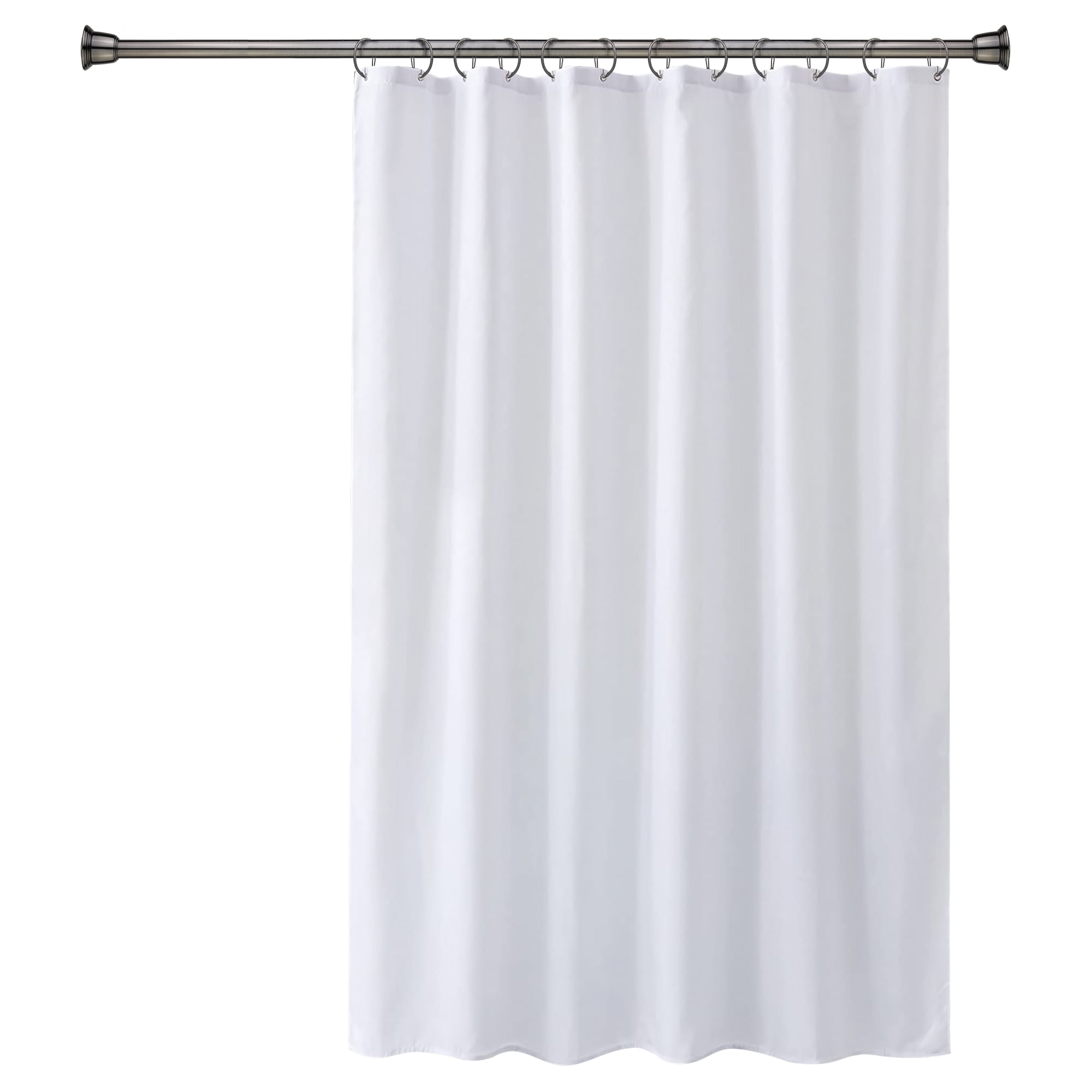 Splash Home Dell 42 to 72 Adjustable Shower Curtain Tension Rod for Bathroom, Pewter