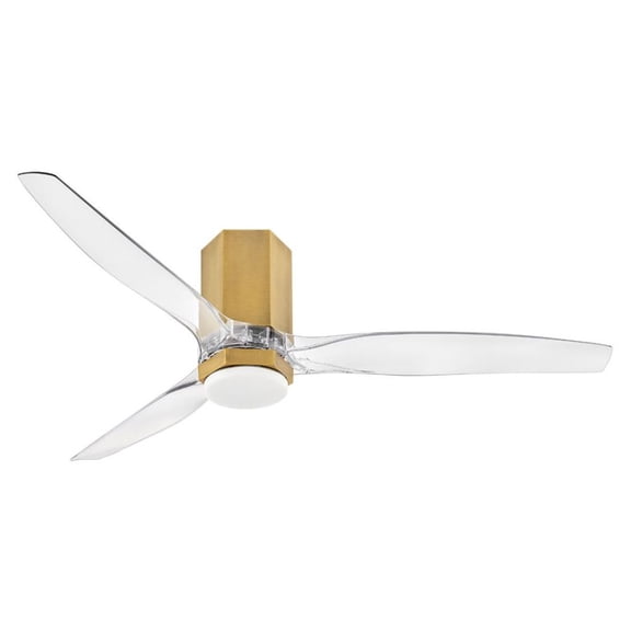 905852FHB-LDDK Hinkley Lighting Facet - 3 Blade Dual Mount Ceiling Fan with Light Kit In Modern Style-14.75 Inches Tall and 52 Inches Wide