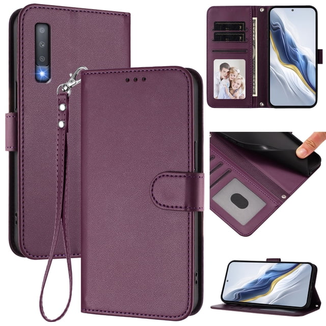 Funda Cartera GANGXUN para Samsung Galaxy A7 2018 – Cierre Magnético, Protección RFID, Correa Desmontable, Compatible con Carga Inalámbrica