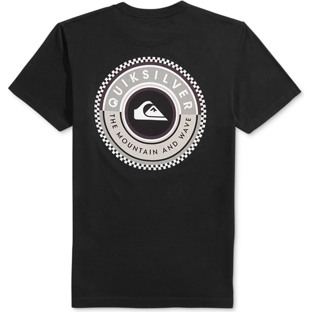Camiseta gráfica Quiksilver Cog para hombre negra pequeña