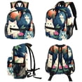 thumbnail image 4 of Cat Traveling Backpack with Adjustable Shoulder Strap, Large Capacity, Printed Design, Lightweight, Suitable, School Backpack Set, Large Backpack., 4 of 6