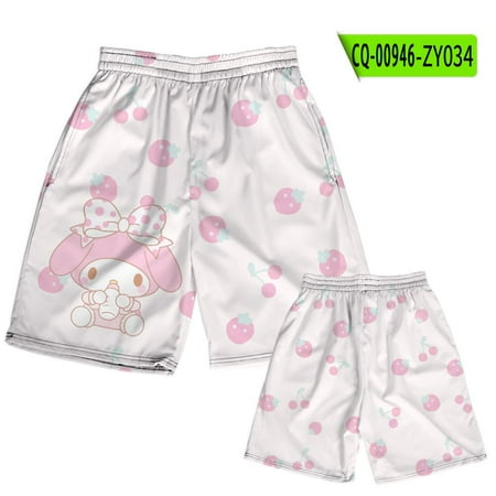 

Sanrio Hello Kitty Shorts Ladies Casual Five-point Pants Summer Pajama Pants Printed Cotton Loose Home Soft Men s Beach Pants