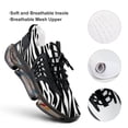 thumbnail image 4 of Zebra Black White Animal Print Walking Shoes for Men Woman Lightweight Tennis Fashion Elastic Sports Shoes Cushion Basketball Shoes, 4 of 7